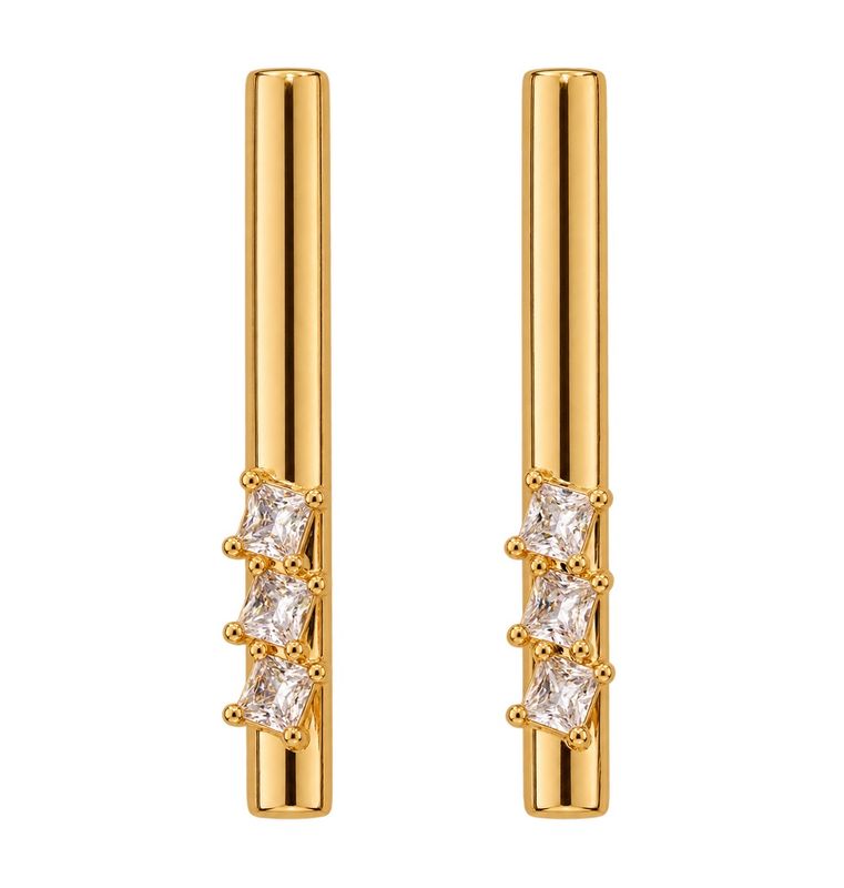 Rhinestone Bar Earrings