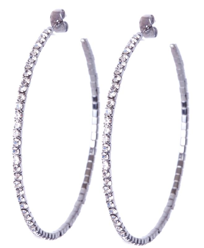 Rhinestone Crystal Hoop Earring