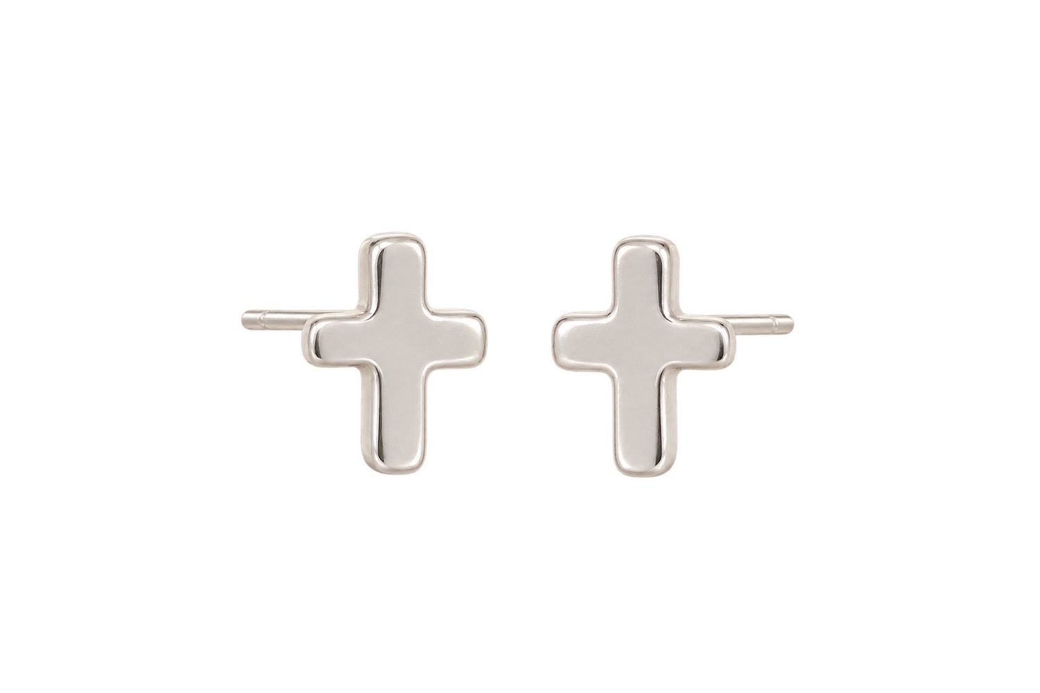 Emmett Silver Cross Earrings Emmett Silver Cross Earrings, Color: Silver