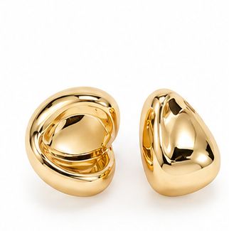 The Everyday Gold Hoops The Everyday Gold Hoops, Color: Gold