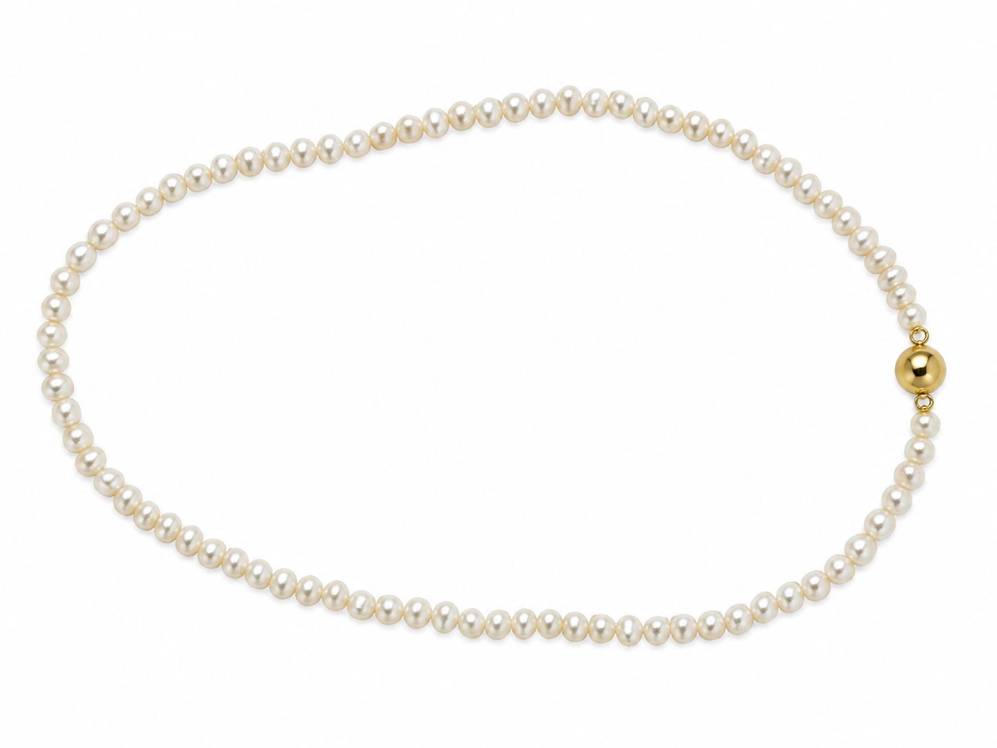 The Pearl & Sparkle Necklace, Color: Silver with Pearl
