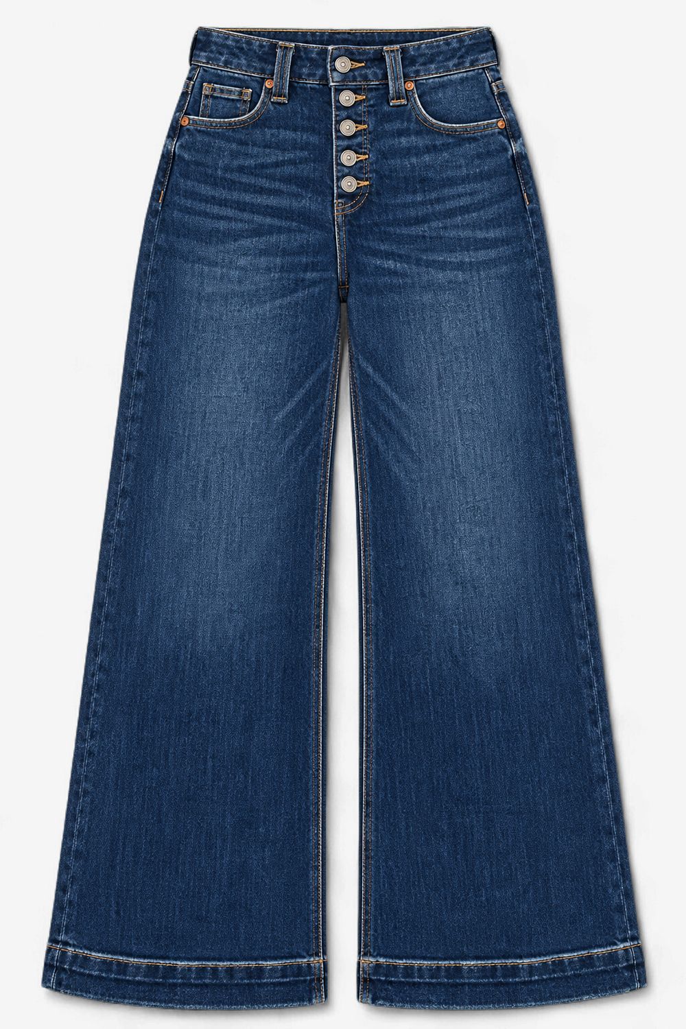 TUMMY CONTROL HIGH RISE MODERN WIDE JEANS TUMMY CONTROL HIGH RISE MODERN WIDE JEANS, Size: 13(30)