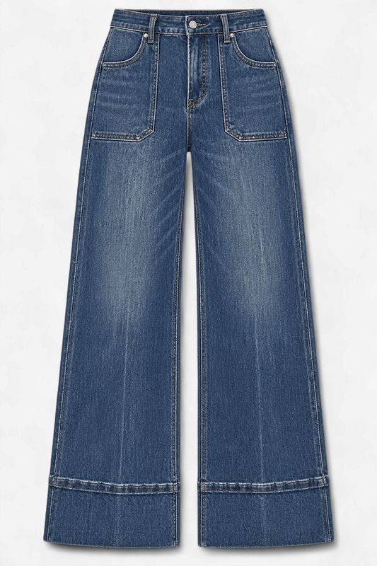 HIGH RISE TUMMY CONTROL SLIM PALAZZO JEANS