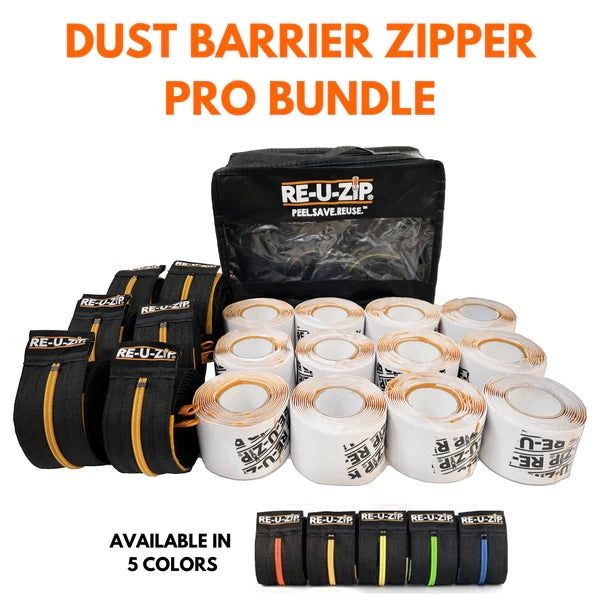 RE-U-ZIP HEAVY-DUTY REUSABLE DUST BARRIER ZIPPER | PRO BUNDLE