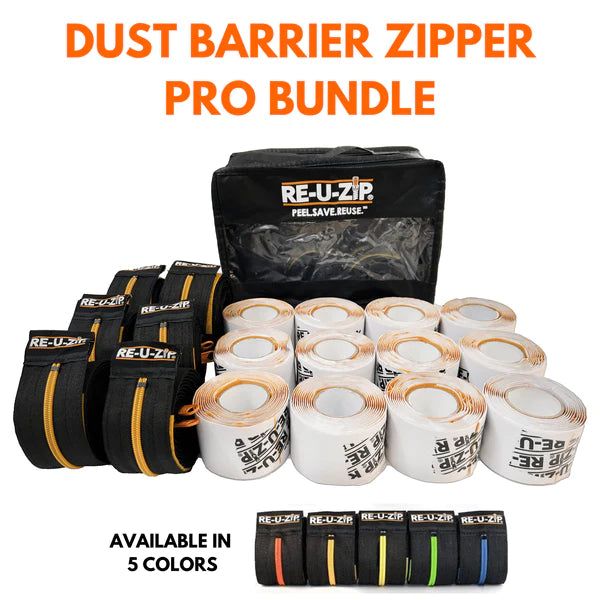 RE-U-ZIP Reusable Dust Barrier Zipper | Pro Bundle