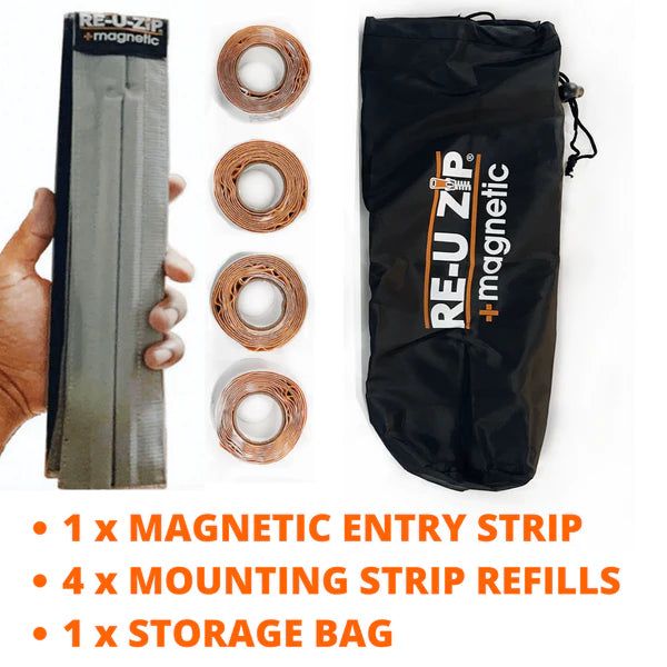 RE-U-ZIP Reusable Magnetic Entry Strip | Starter Kit