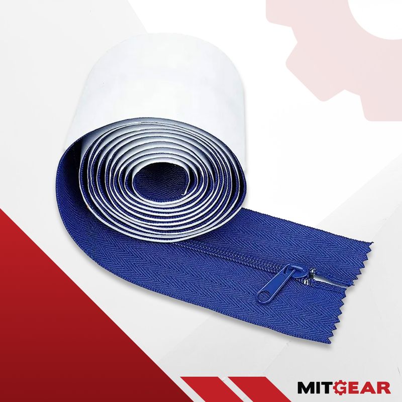 Heavy-Duty Zippers for Dust Barriers and Containments, Blue
