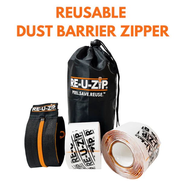 RE-U-ZIP Reusable Dust Barrier Zipper | Starter Kit
