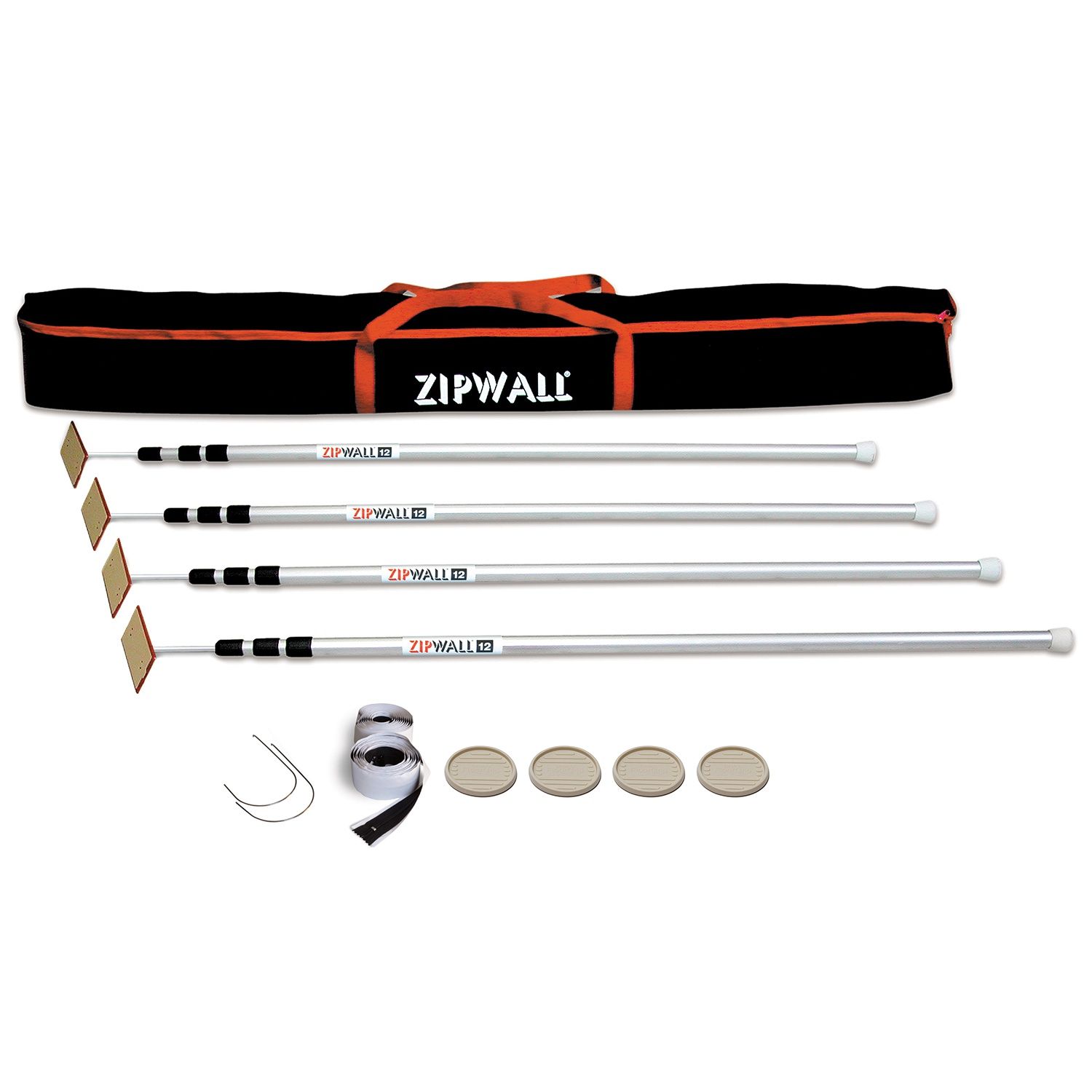 ZipWall 12 Spring-Loaded Pole Kit (4-Pack)