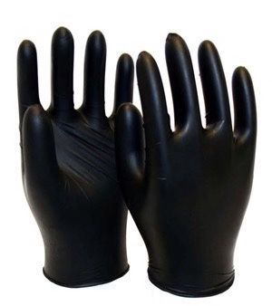 Black Nitrile Disposable Gloves, Powder Free, 5 Mil (Box of 100)