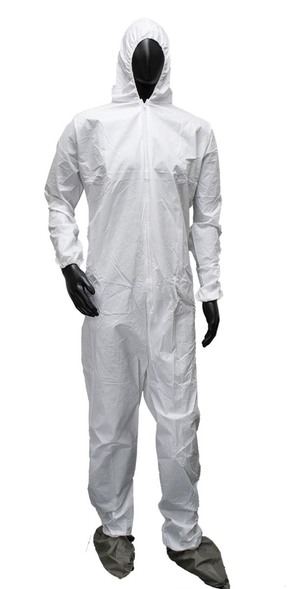 Microporous Coverall with Hood, Boots, Elastic Wrists Microporous Coverall with Hood, Boots, Elastic Wrists