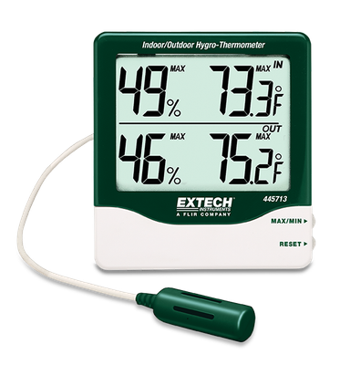 Extech 445713 Big Digit Indoor/Outdoor Hygro-Thermometer Extech 445713 Big Digit Indoor/Outdoor Hygro-Thermometer