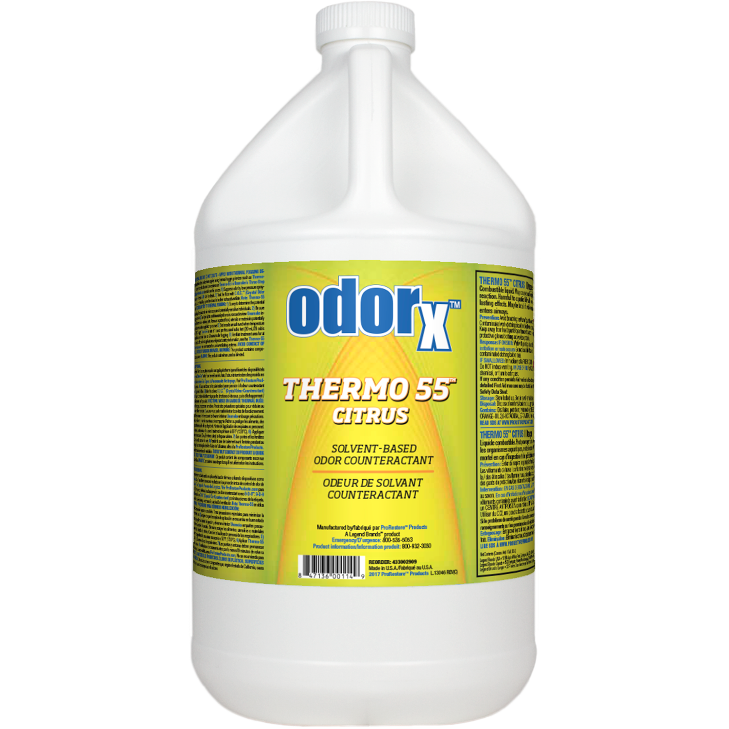 ProRestore OdorX Thermo 55 Citrus - Lemon, Quantity: 1 Gallon