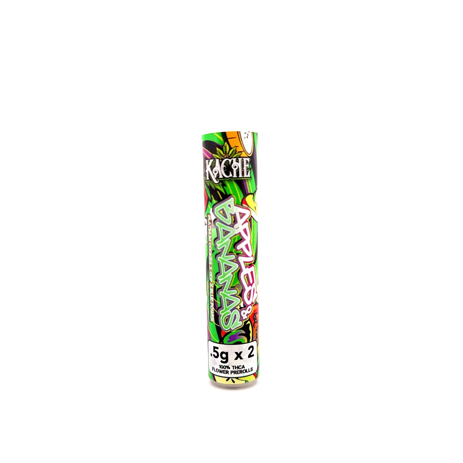 Kache THCa Signature Flower |  .5g x2 Prerolls, Quantity: 2 Pack, Strain: Apples &amp; Bananas