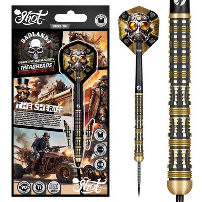 Badlands The Sheriff Steel Tip Dart Set-90% Tungsten Barrels-24gm