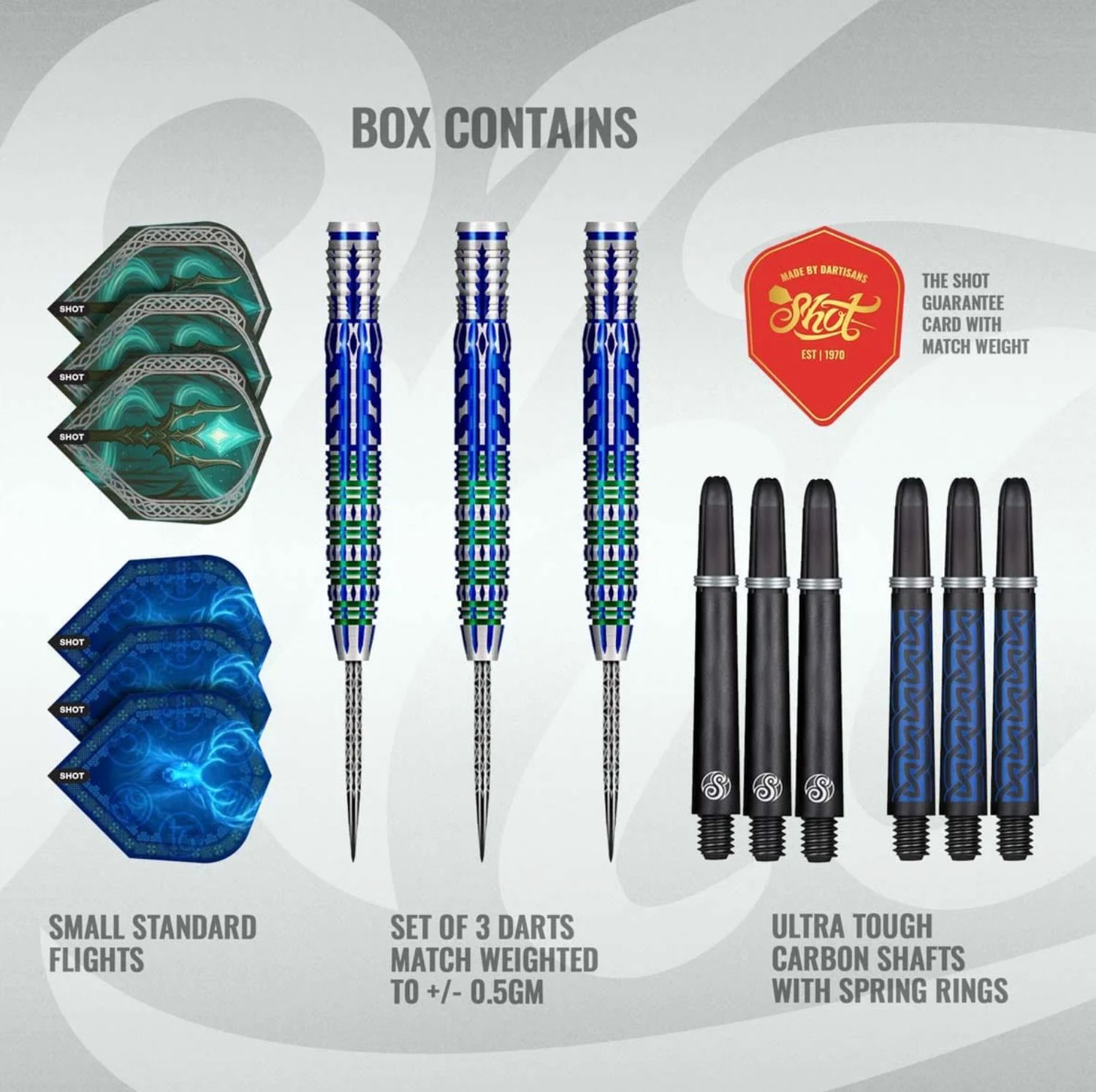 Celt Merlin Steel Tip Dart Set-95% Tungsten Barrels-25gm