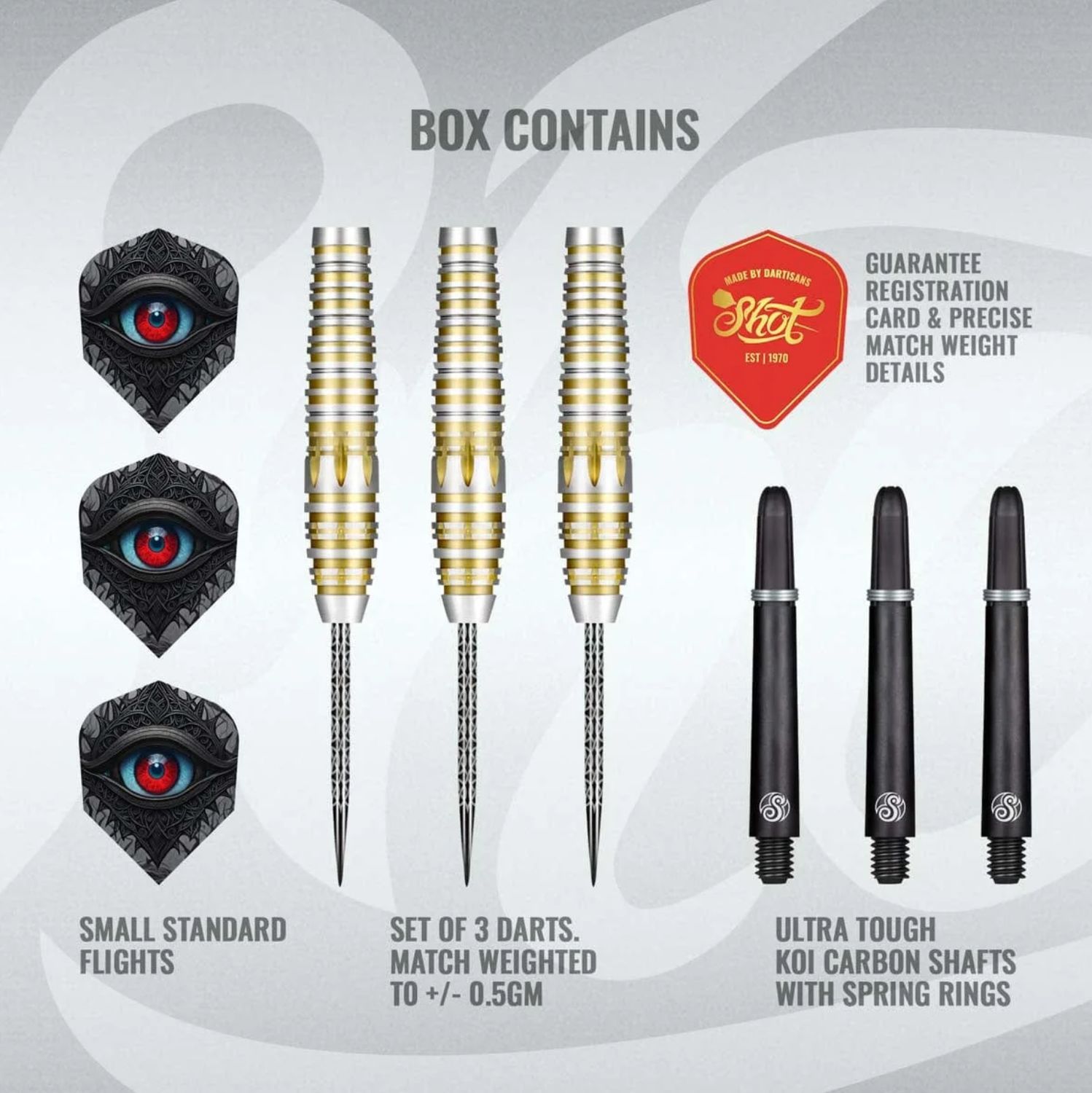 Celt Balor Steel Tip Dart Set-90% Tungsten Barrels-23gm
