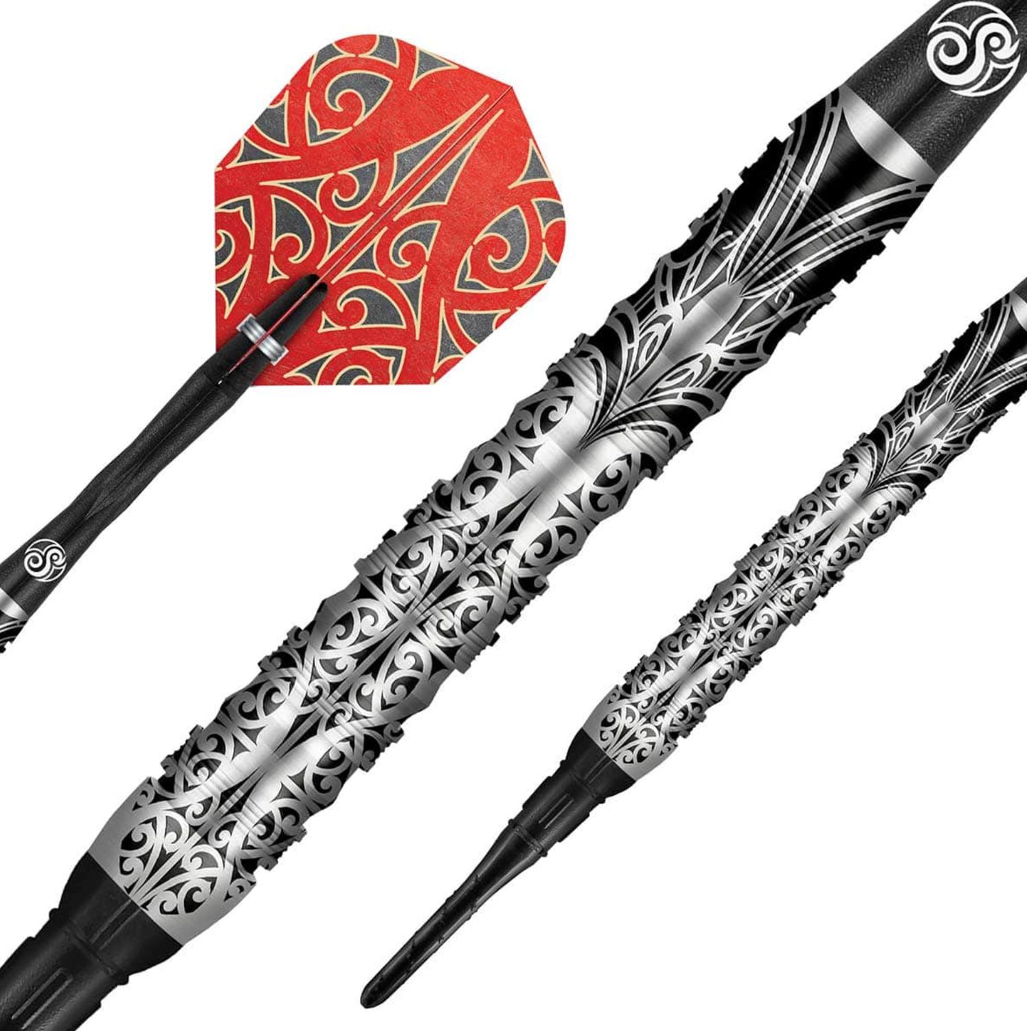 Warrior Taiaha Soft Tip Dart Set-90% Tungsten Barrels-18gm