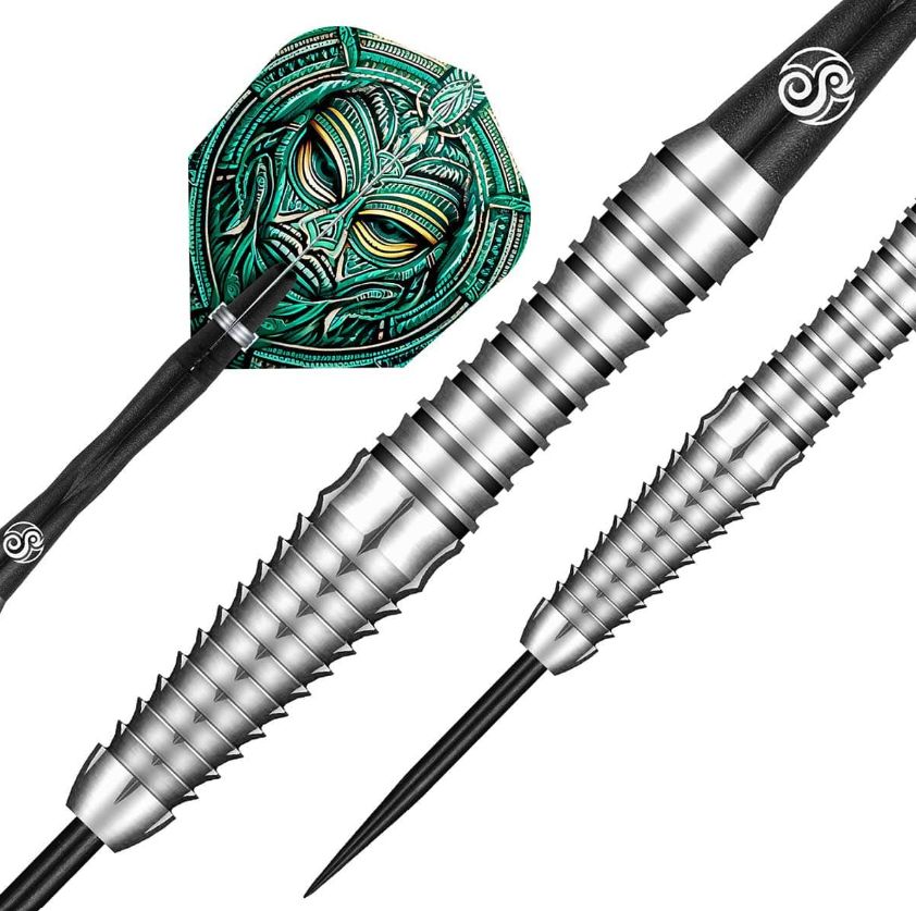 Tribal Weapon Toki Steel Tip Dart Set 90% Tungsten Barrels 28gm