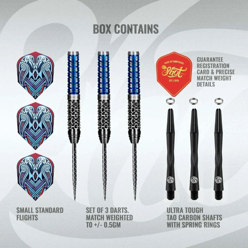 Viking Raven Steel Tip Dart Set 90% Tungsten 25gm