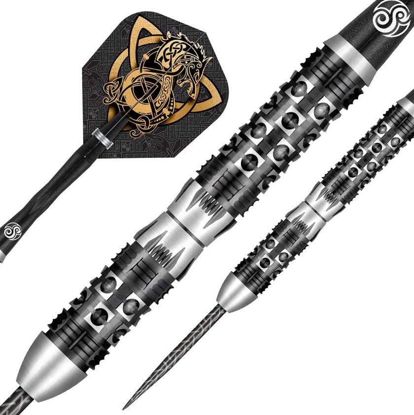 Viking Wolf Steel Tip Dart Set-90% Tungsten Barrels-24gm
