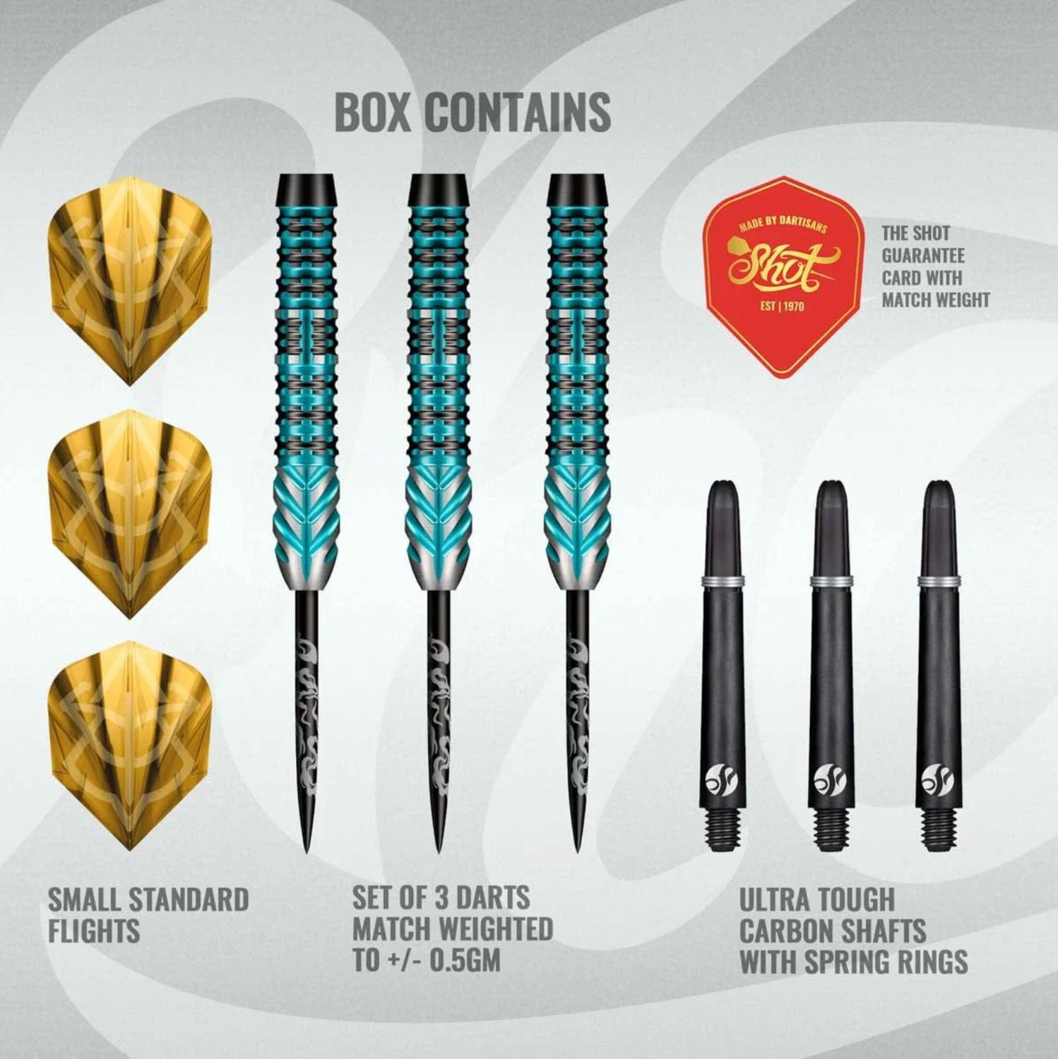 Alchemy Volta Steel Tip Dart Set-90% Tungsten Barrels-25gm