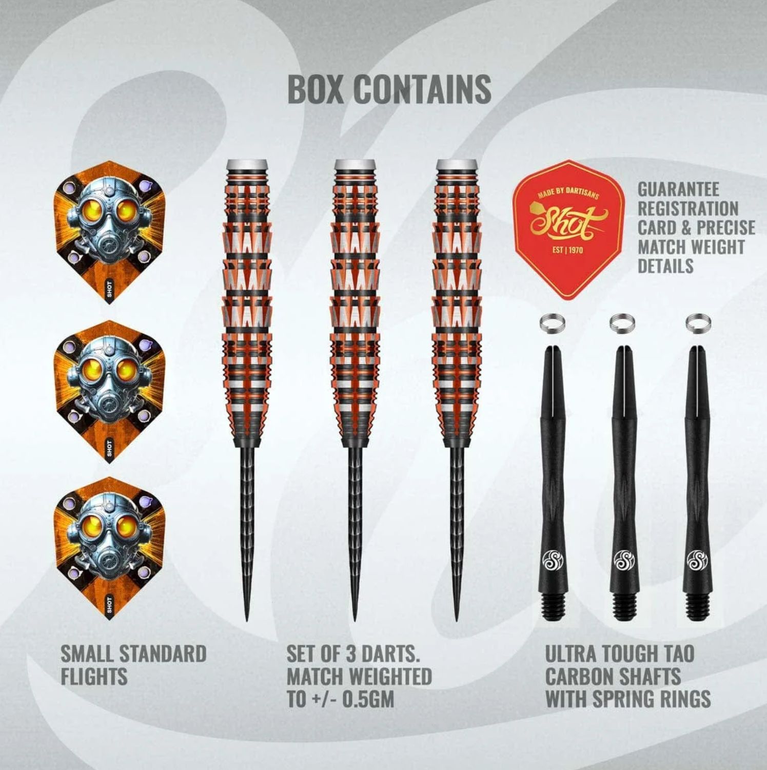 Badlands Rustin Steel Tip Dart Set-90% Tungsten Barrels-23gm