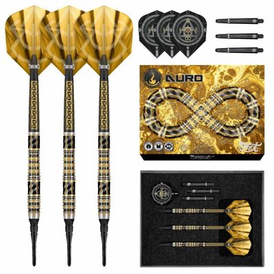 Alchemy Auro Soft Tip Dart Set-95% Tungsten Barrels-20gm