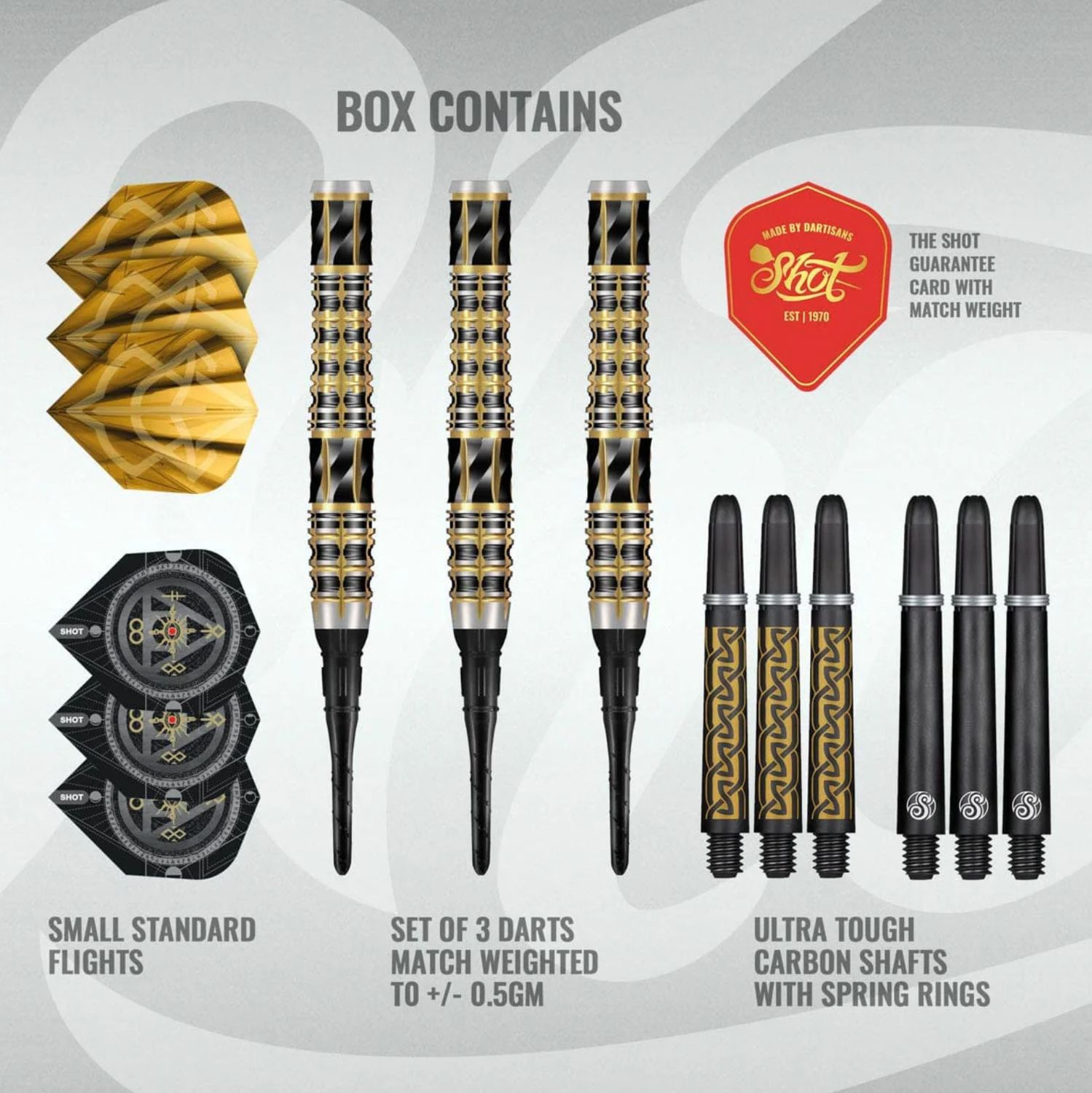 Alchemy Auro Soft Tip Dart Set-95% Tungsten Barrels-20gm
