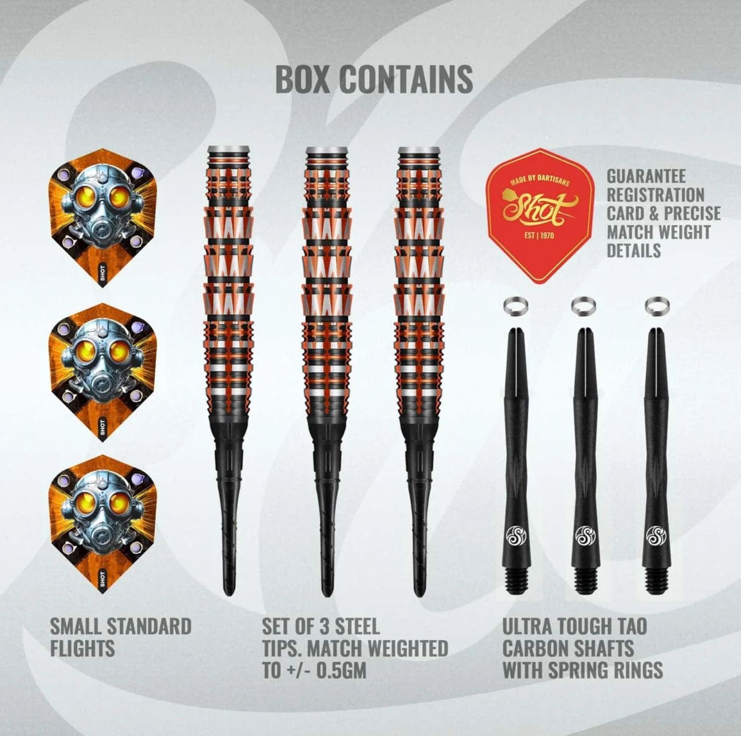 Badlands Rustin Soft Tip Dart Set-90% Tungsten Barrels-20gm