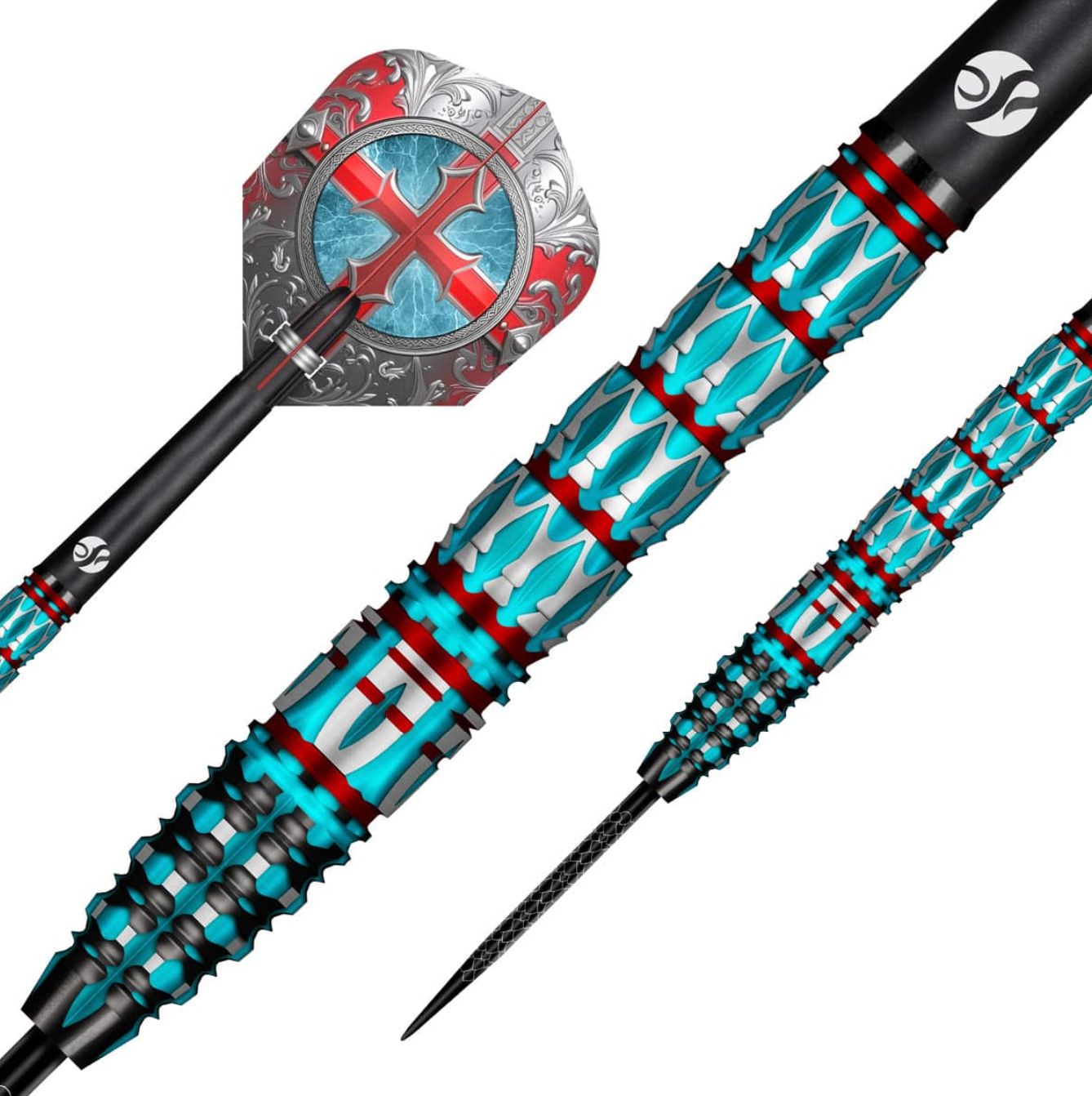 Future Knights St George Steel Tip Dart Set-95% Tungsten Barrels-23gm