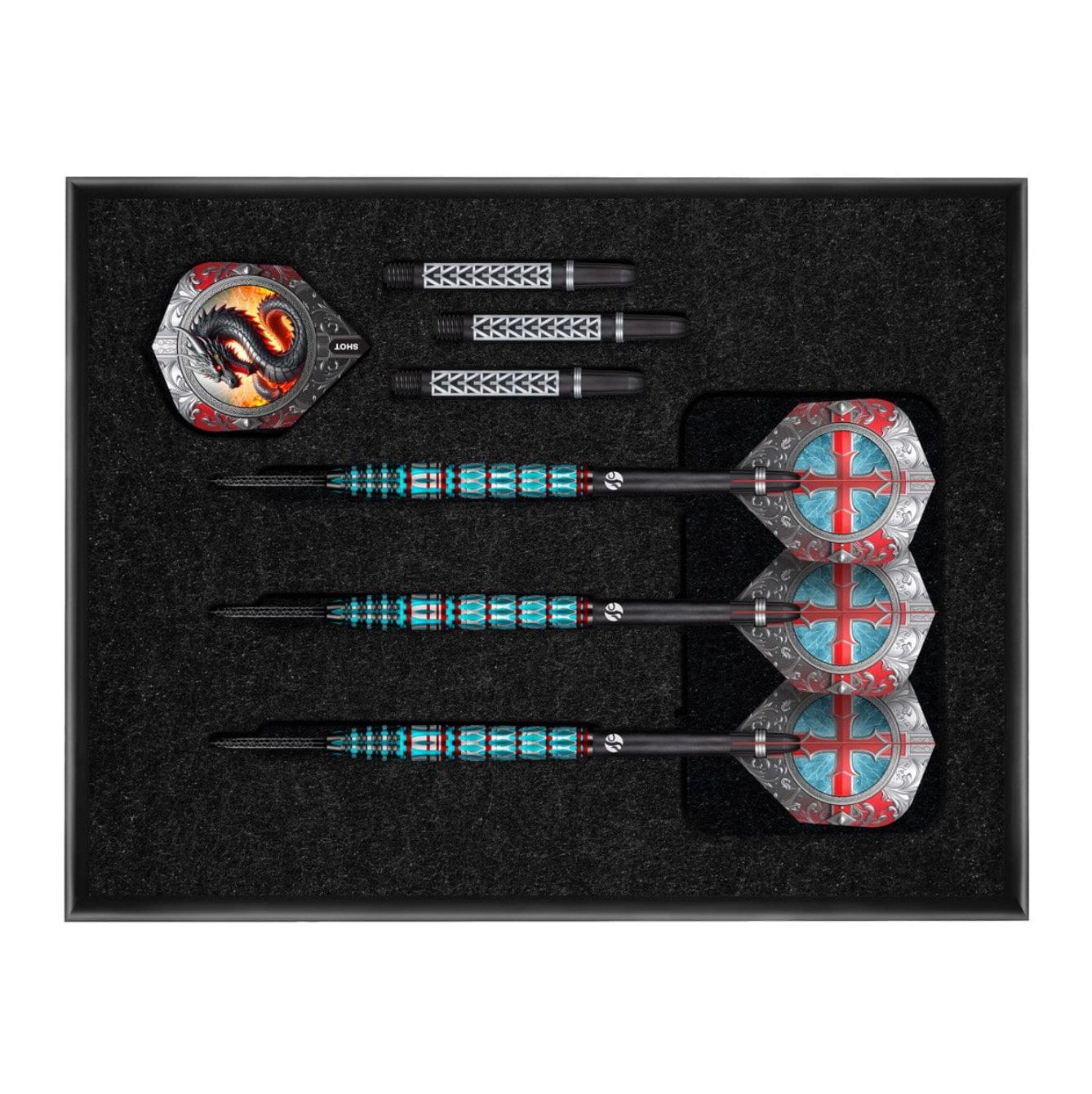 Future Knights St George Steel Tip Dart Set-95% Tungsten Barrels-23gm