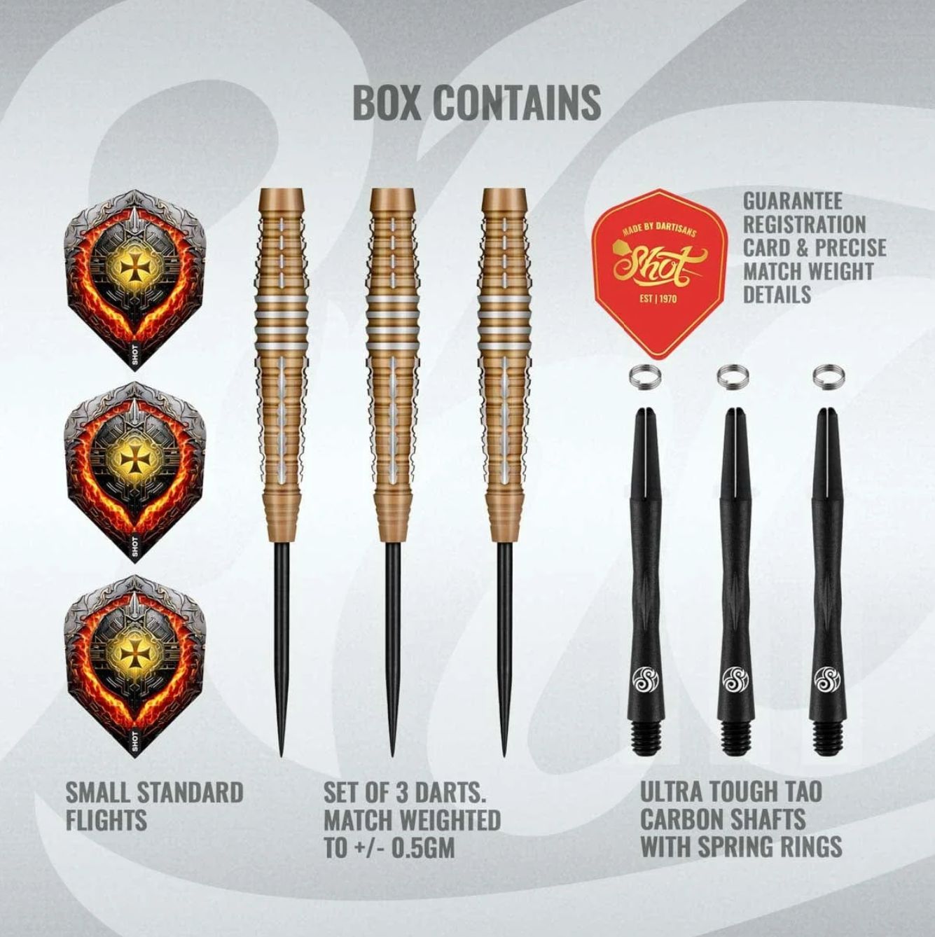 Future Knights Hachette Steel Tip Dart Set-90% Tungsten-26gm