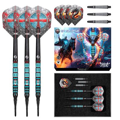 Future Knights St George Soft Tip Dart Set-95% Tungsten Barrels-20gm