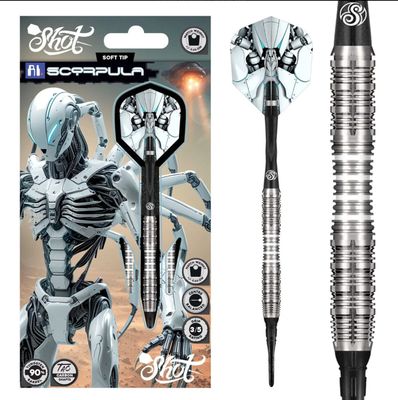AI Scorpula Soft Tip Dart Set-90% Tungsten Barrels-20gm