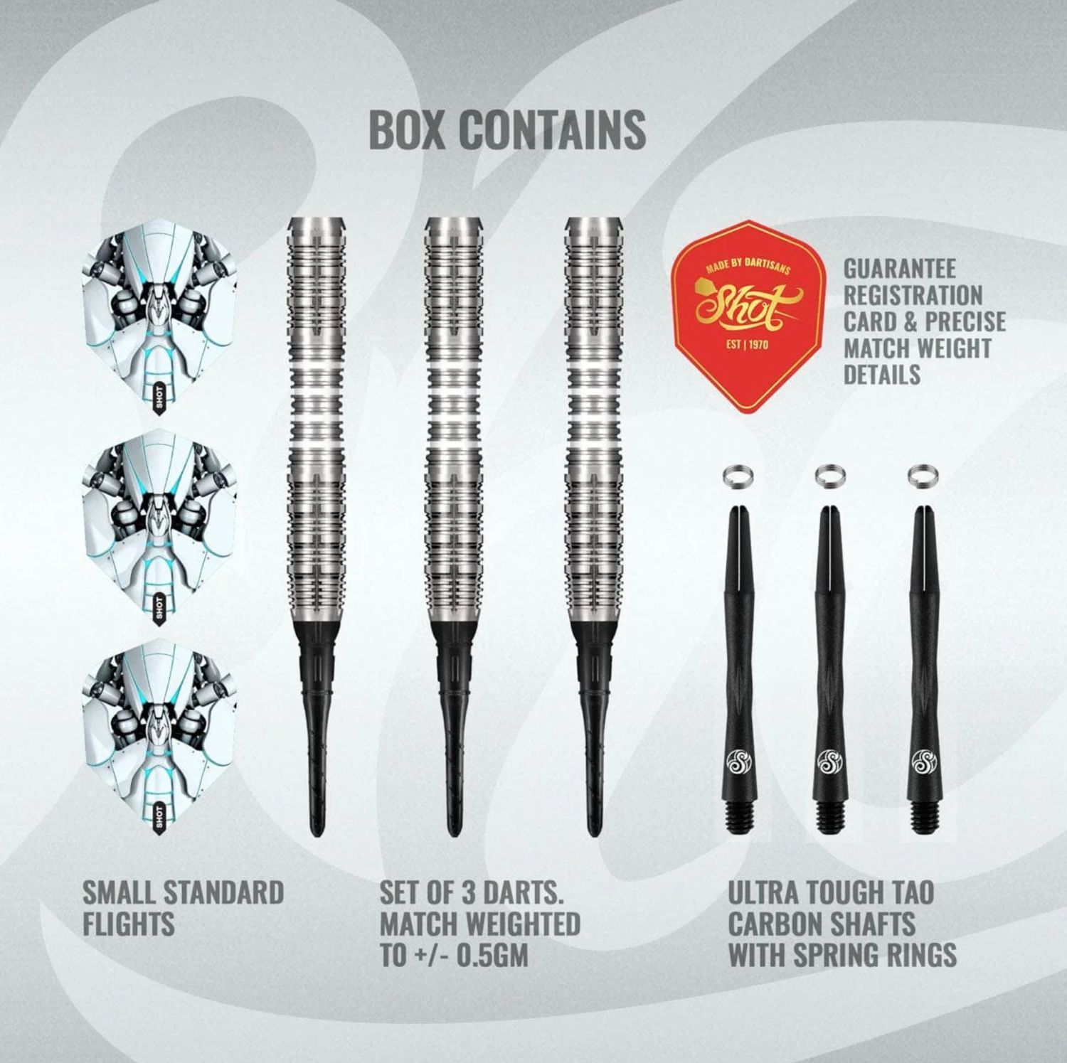 AI Scorpula Soft Tip Dart Set-90% Tungsten Barrels-20gm