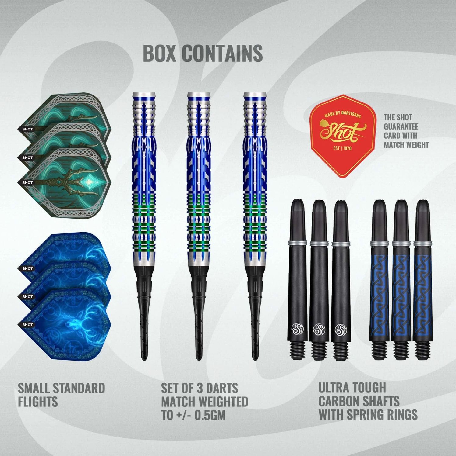 Celt Merlin Soft Tip Dart Set-95% Tungsten Barrels-20gm