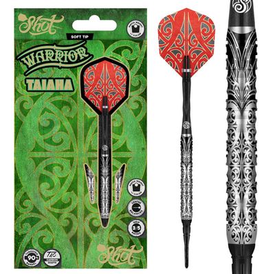 Warrior Taiaha Soft Tip Dart Set-90% Tungsten Barrels-20gm