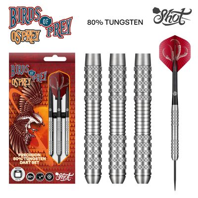 Birds of Prey Osprey Steel Tip Dart Set-80% Tungsten Barrels-24gm