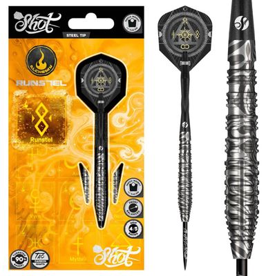 Alchemy Runstel Steel Tip Dart Set-90% Tungsten Barrels-26gm