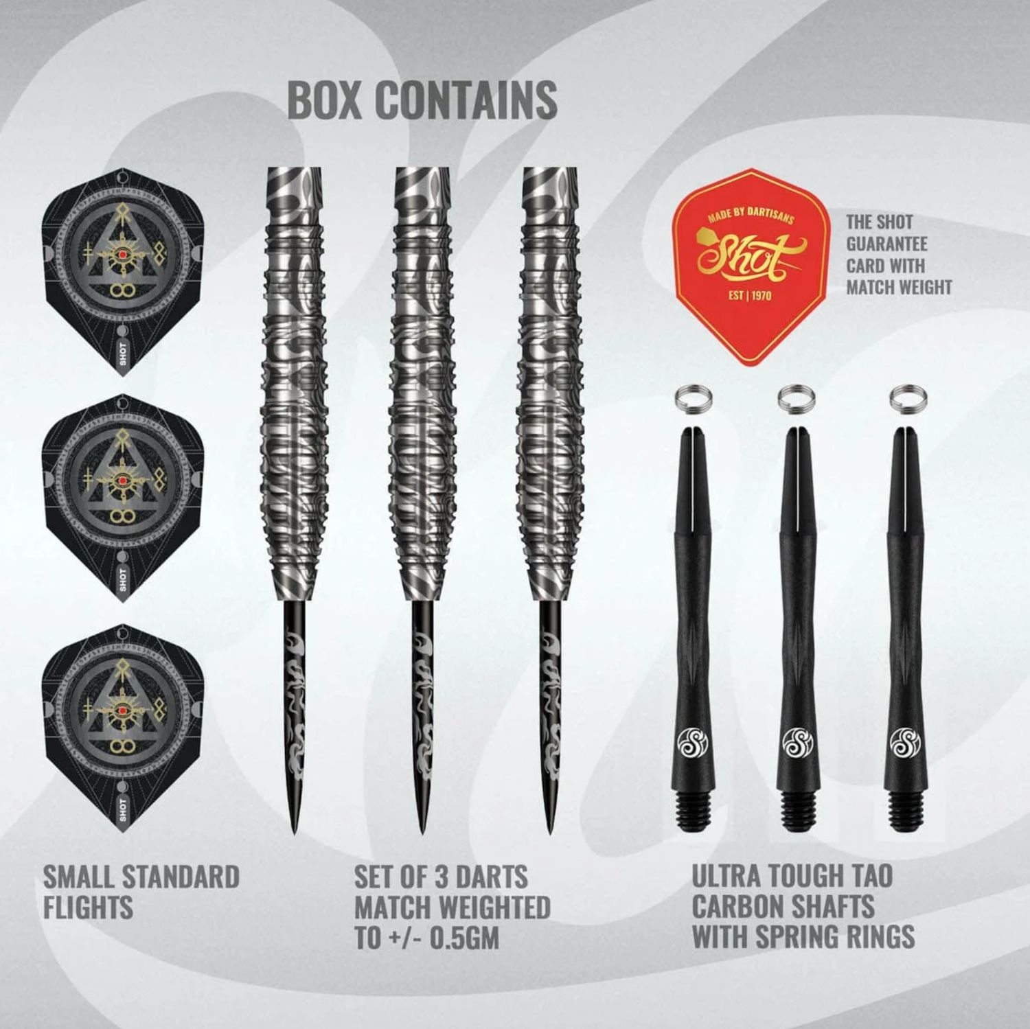 Alchemy Runstel Steel Tip Dart Set-90% Tungsten Barrels-26gm