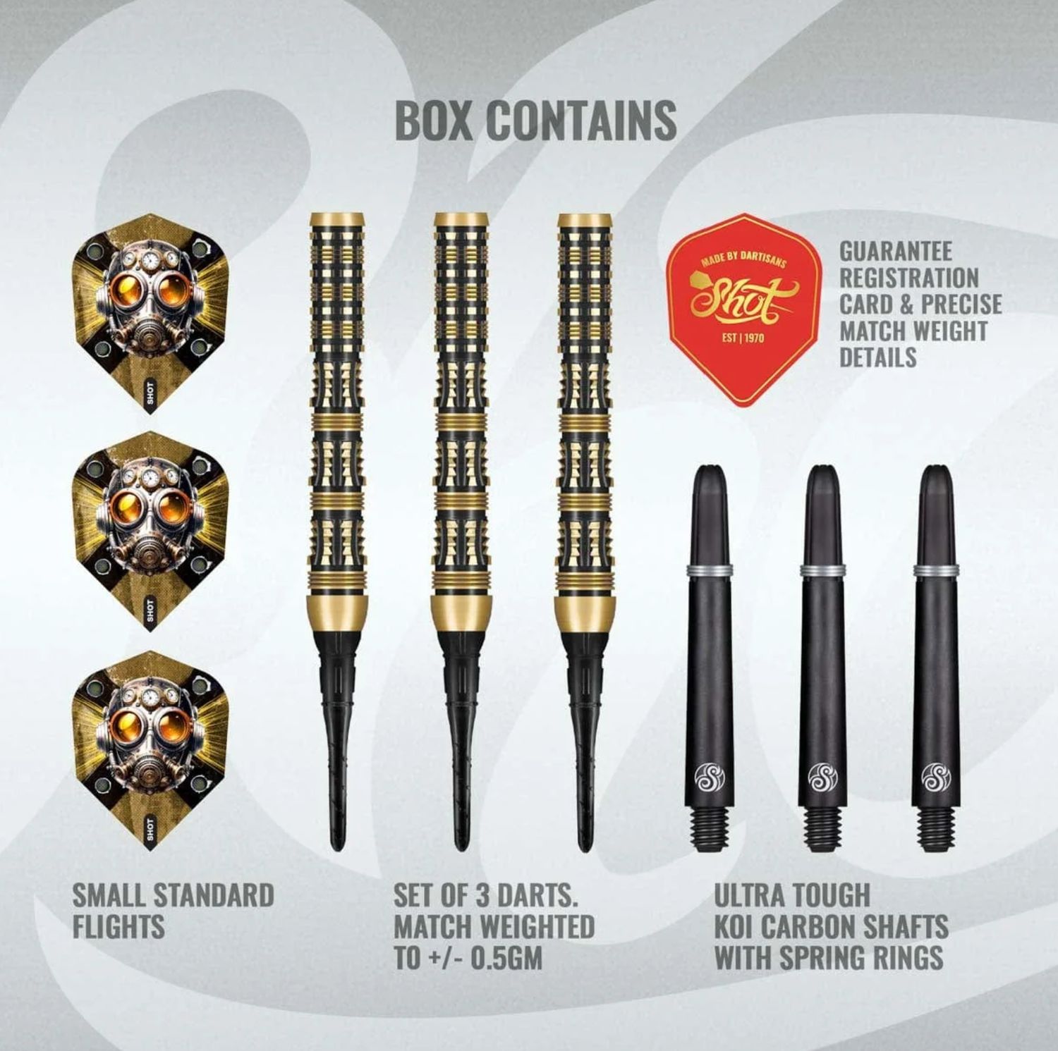 Badlands The Sheriff Soft Tip Dart Set-90% Tungsten Barrels-20gm