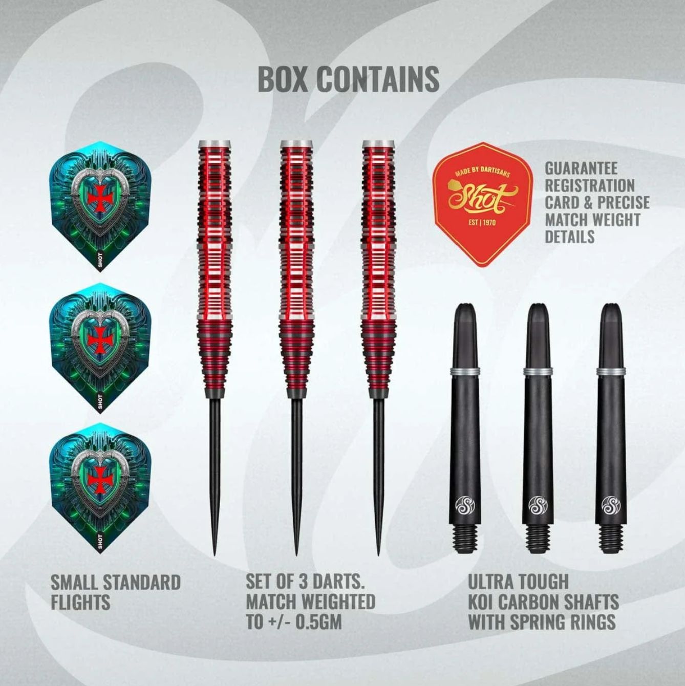 Future Knights Dreadheart Steel Tip Dart Set-90% Tungsten-23gm