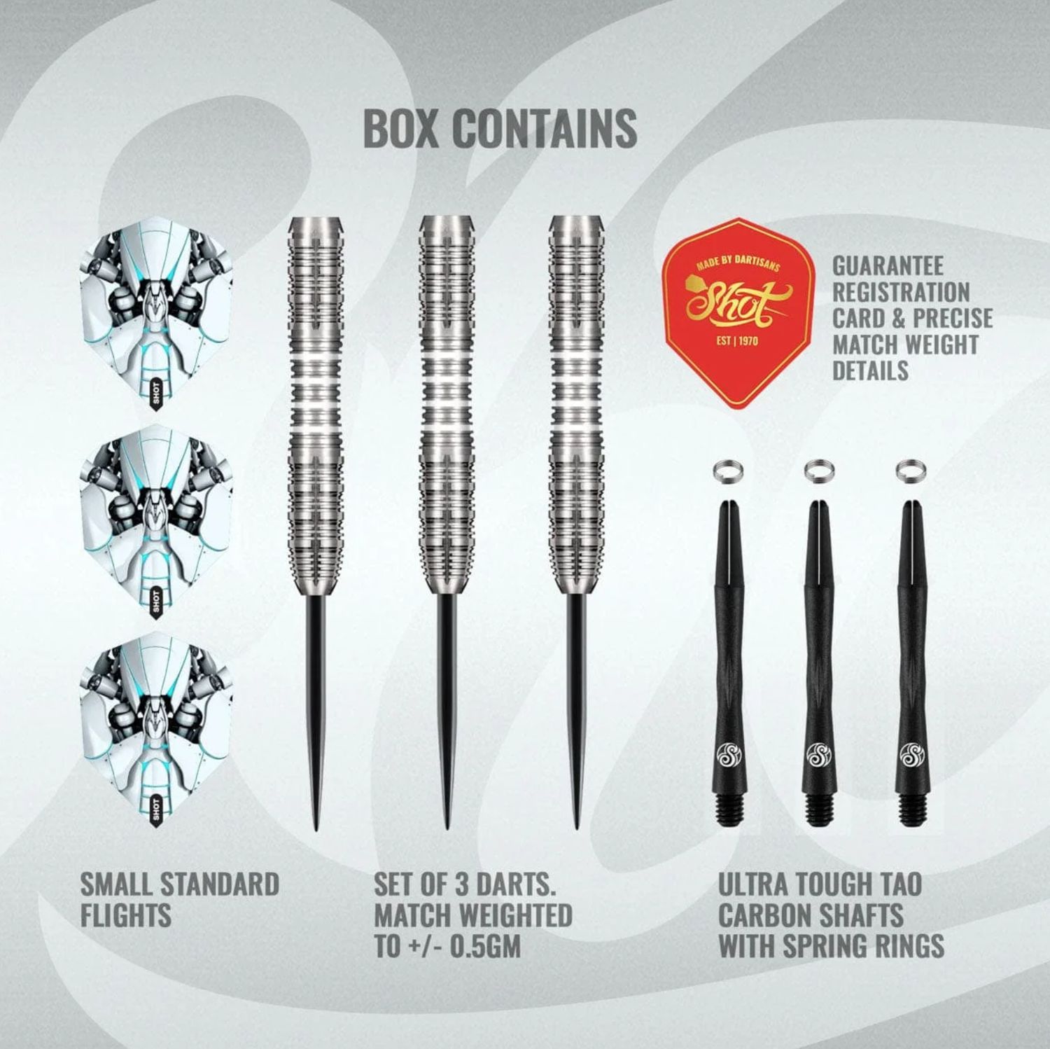 AI Scorpula Steel Tip Dart Set-90% Tungsten Barrels-24gm