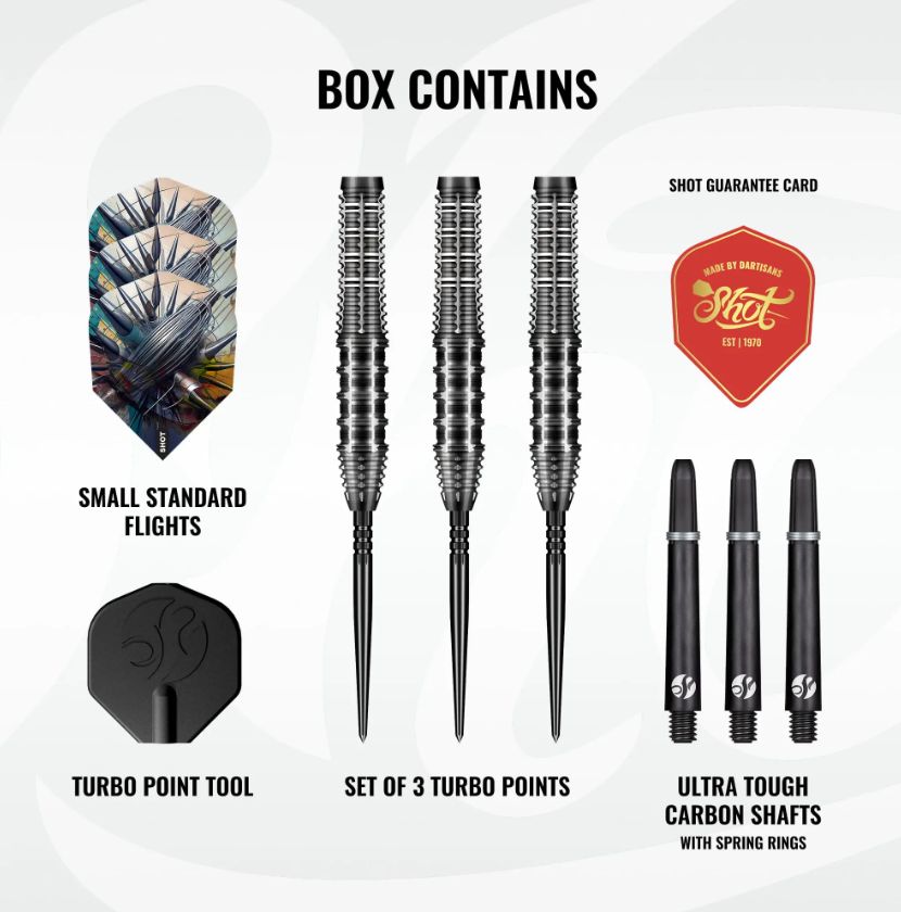 Gnarly Rippah Steel Tip Dart Set-90% Tungsten Barrels-22gm