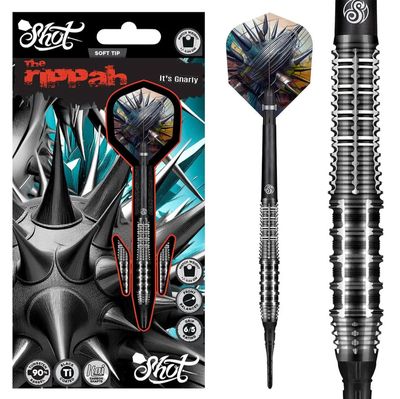 Gnarly Rippah Soft Tip Dart Set-90% Tungsten Barrels-20gm