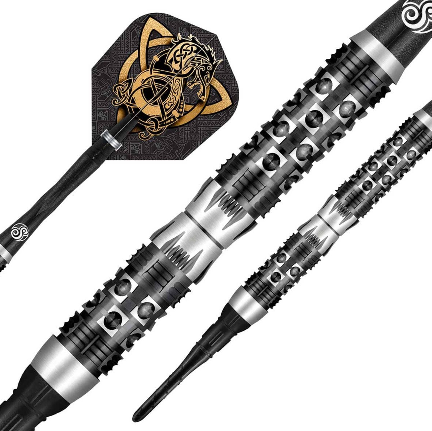 Viking Wolf Soft Tip Dart Set-90% Tungsten Barrels-20gm