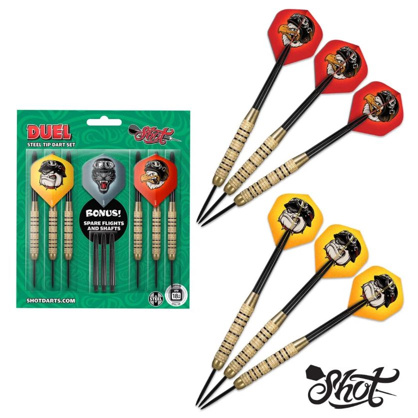 Duel Brass Steel Tip Dart Set 18gm