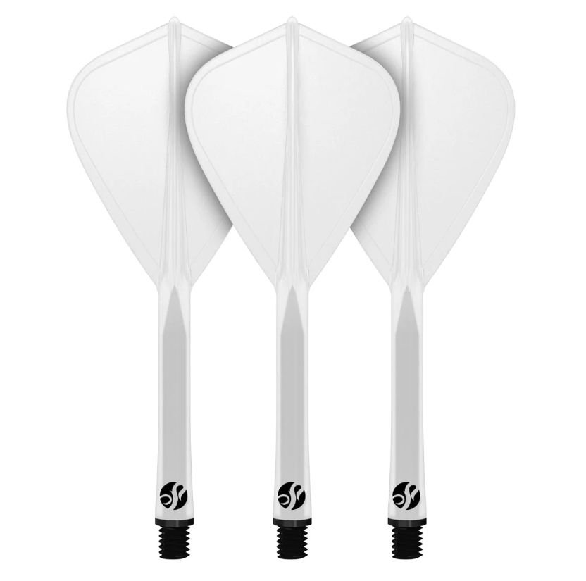 Flight Deck-One Piece Dart Flight and Shaft System-Clear-Kite Shape-Inbetween