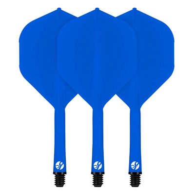 Flight Deck-One Piece Dart Flight and Shaft System-Blue-Short